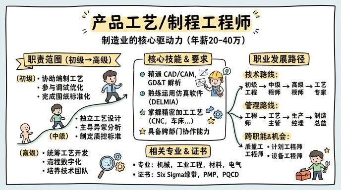 产品工艺/制程工程师 - 制造业的核心驱动力，年薪20-40万的实战型技术岗