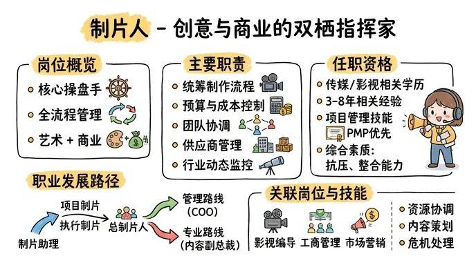 制片人 - 创意与商业的双栖指挥家，年薪50万+的稀缺型人才