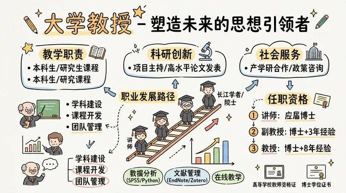 大学教授 - 塑造未来的思想引领者，年薪百万的学术殿堂登顶者