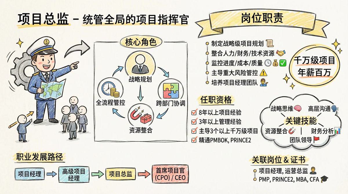 项目总监 - 统管全局的项目指挥官，年薪百万的实战派管理者
