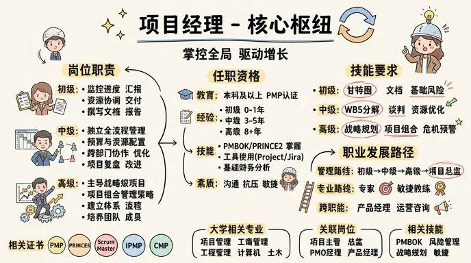 项目经理/主管 - 掌控全局，驱动增长的核心枢纽