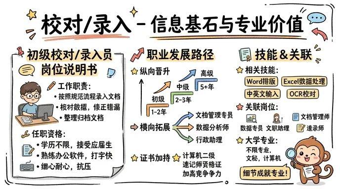 校对/录入 - 精准输入，筑牢信息基石；校对细节，成就专业价值