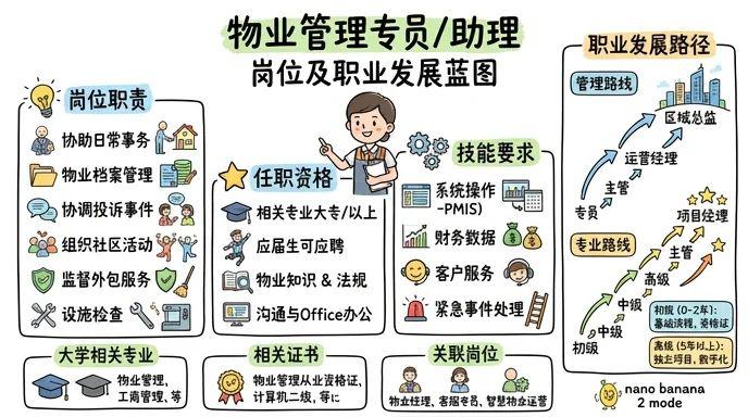 物业管理专员/助理 - 社区运营管家，职业成长双通道