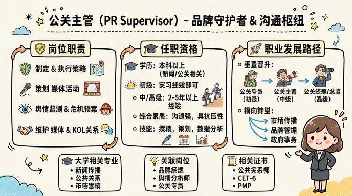 公关主管 - 品牌守护者，沟通连接世界