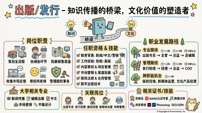 出版/发行 - 知识传播的桥梁，文化价值的塑造者