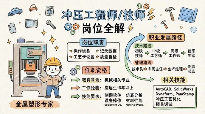 冲压工程师/技师 - 智能制造的金属塑形专家，汽车/家电行业的核心匠人
