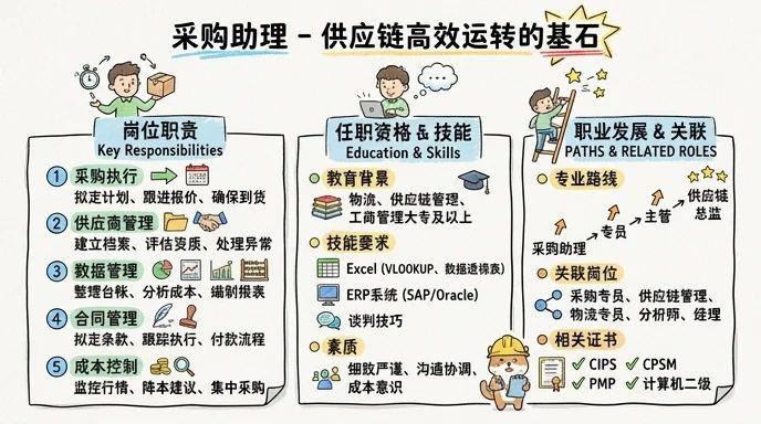 采购助理 - 供应链高效运转的基石，职业晋升的起跑线