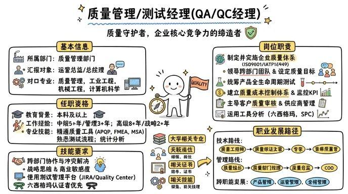 质量管理/测试经理(QA/QC经理) - 质量守护者，企业核心竞争力的缔造者