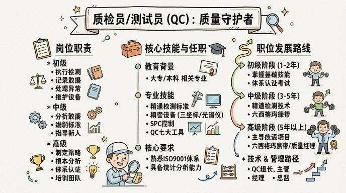 质检员/测试员(QC) - 质量守护者，企业生命线的捍卫者