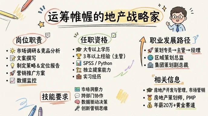 房地产项目/策划主管/专员 - 运筹帷幄的地产战略家，年薪20万+的黄金赛道