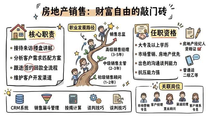 房地产销售 - 掘金黄金赛道，实现财富自由的敲门砖