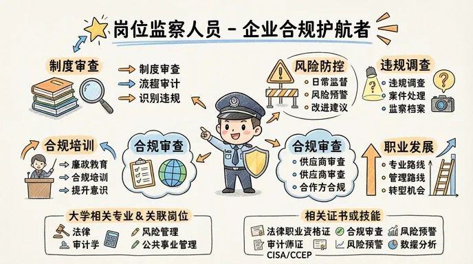 监察人员 - 企业合规护航者，风险防控守门人
