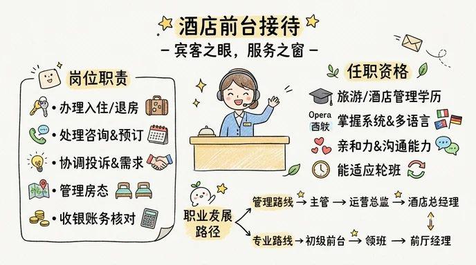 酒店前台 - 宾客之眼，服务之窗：微笑迎接八方客