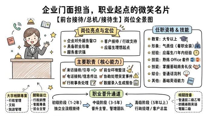 前台接待/总机/接待生 - 企业门面担当，职业起点的微笑名片