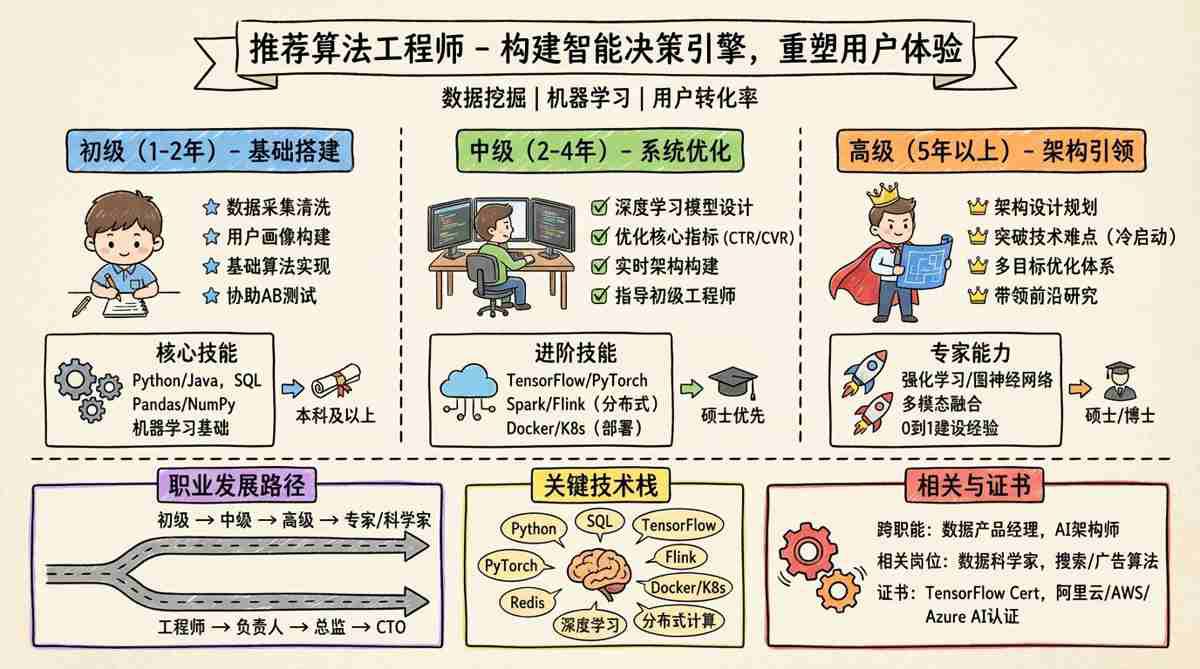 推荐算法工程师 - 构建智能决策引擎，重塑用户体验边界