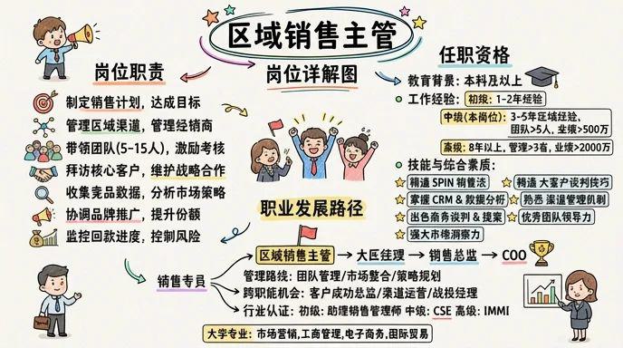 区域销售主管 - 区域销售冠军的领航者，百万年薪的成长通道