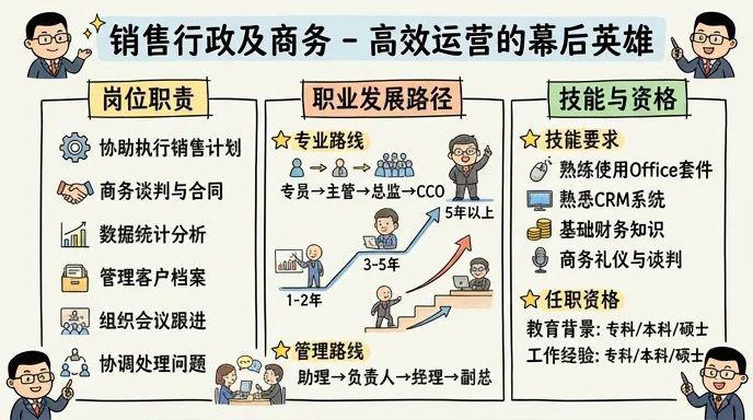 销售行政及商务 - 高效运营的幕后英雄，连接商业价值的桥梁