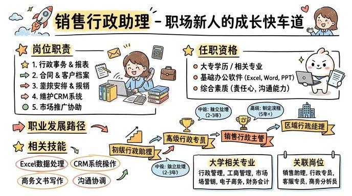 销售行政助理 - 销售团队的高效引擎，职场新人的成长快车道