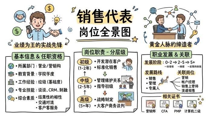 销售代表 - 业绩为王的实战先锋，黄金人脉的缔造者