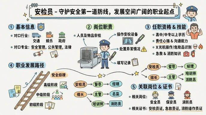 安检员 - 守护安全第一道防线，发展空间广阔的职业起点