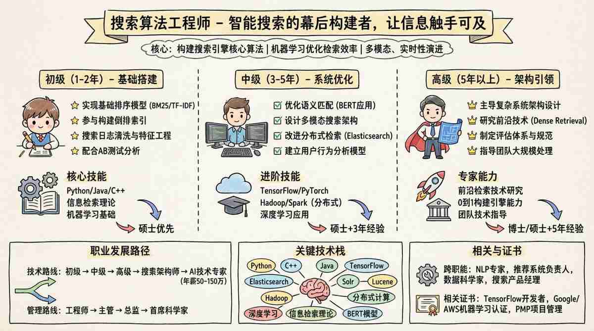搜索算法工程师 - 智能搜索的幕后构建者，让信息触手可及