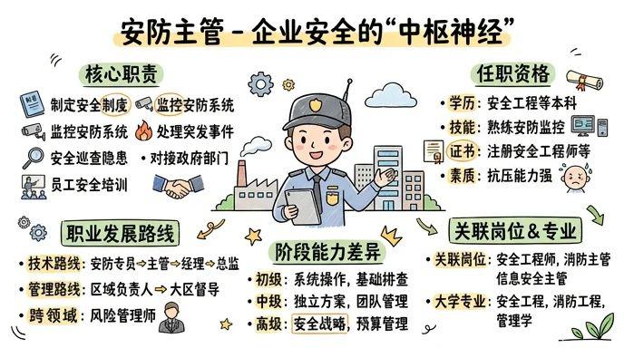 安防主管 - 守护企业安全的中枢神经