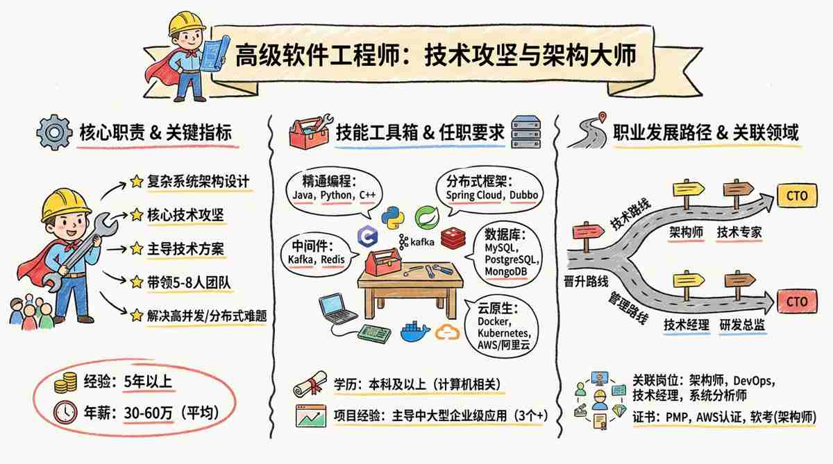 高级软件工程师 - 技术攻坚者与架构设计大师