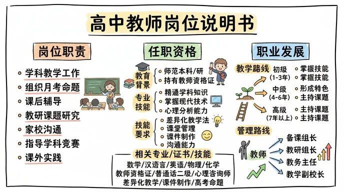 高中教师 - 播种未来，成就桃李；教育赛道永不褪色的黄金职业