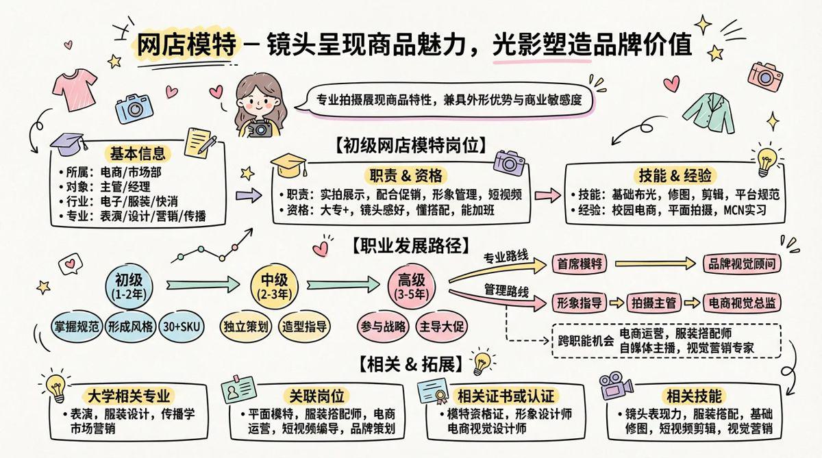 网店模特 - 镜头呈现商品魅力，光影塑造品牌价值