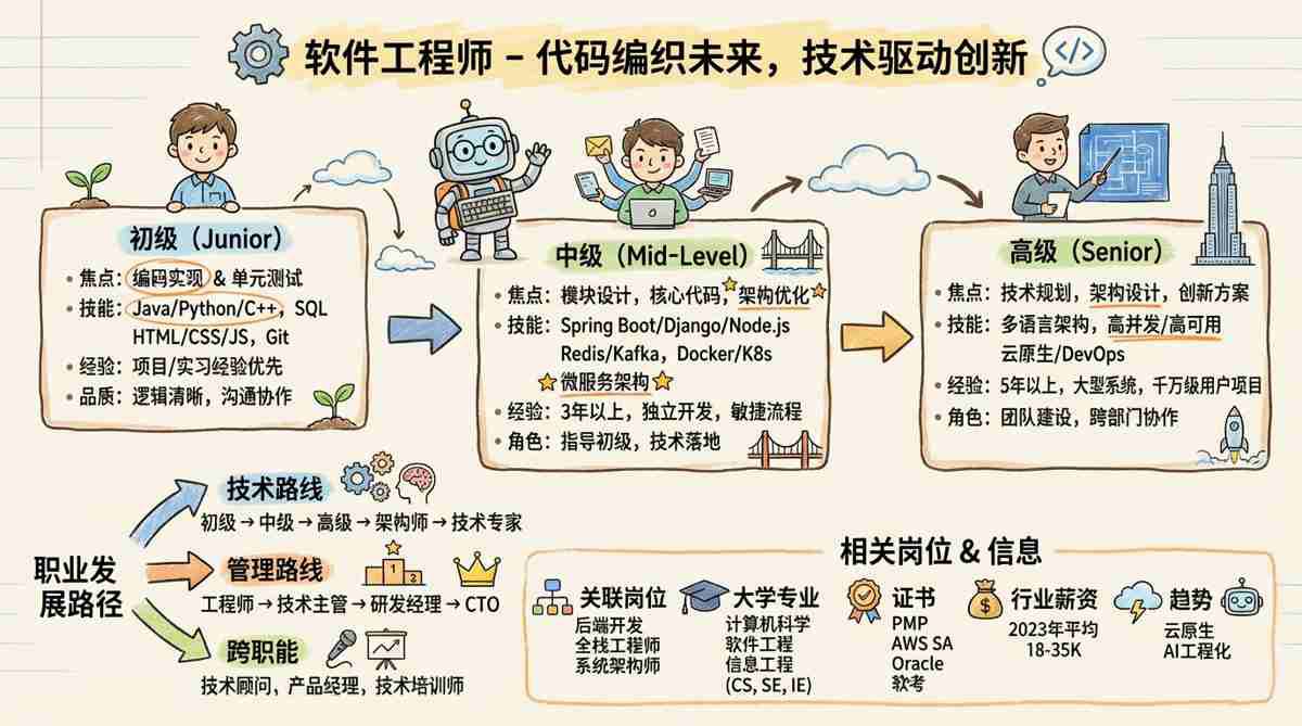 软件工程师 - 代码编织未来，技术驱动创新