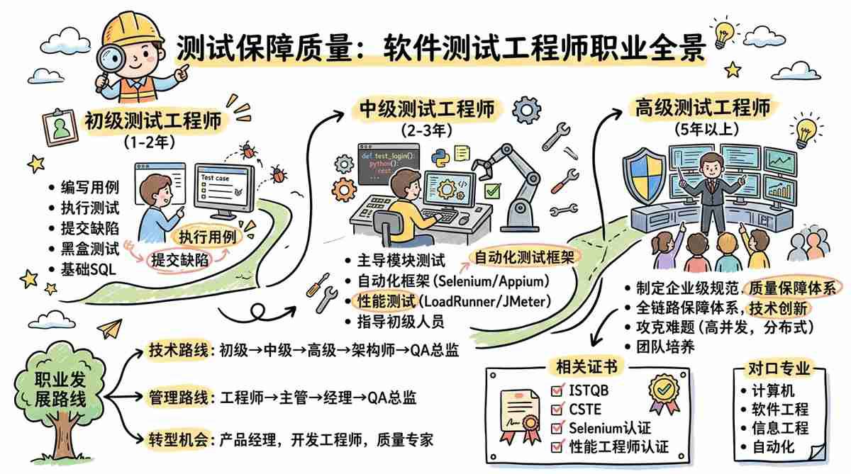 软件测试工程师 - 质量守门人，保障每一行代码的可靠性