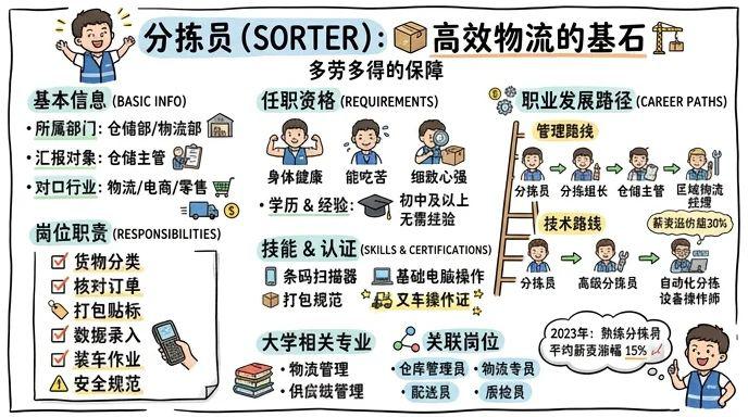 分拣员 - 高效物流的基石，多劳多得的保障