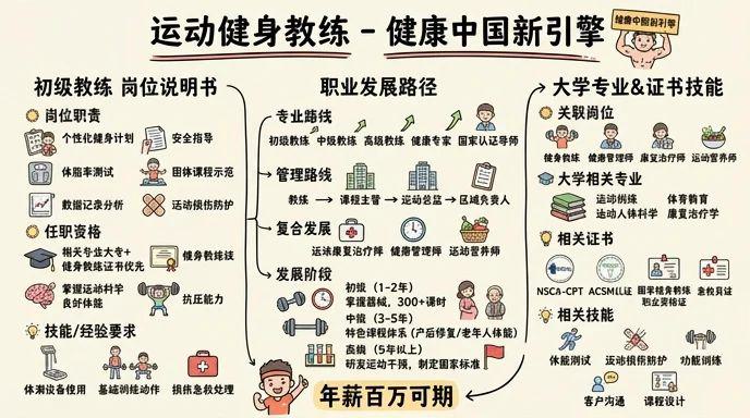 运动健身 - 健康中国新引擎，年薪百万可期