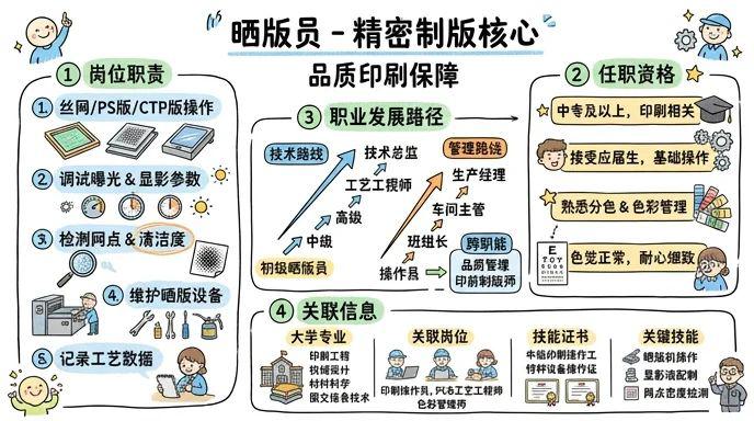 晒版员 - 精密制版，品质印刷的核心保障