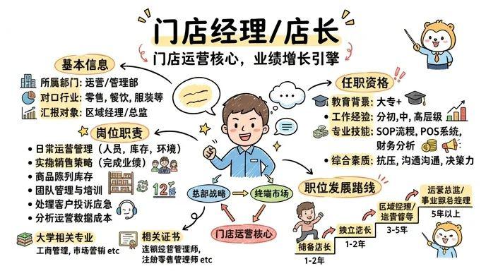 门店经理/店长 - 门店运营核心，业绩增长引擎
