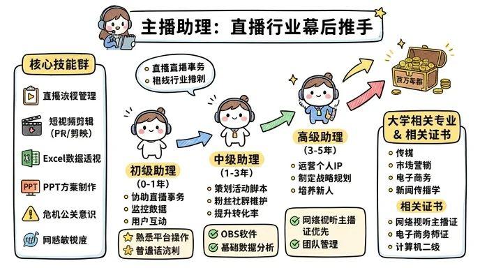 主播助理 - 直播行业的幕后推手，百万年薪的跳板