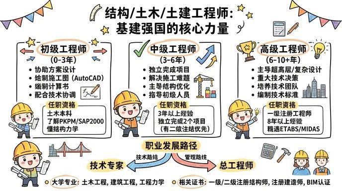 结构/土木/土建工程师 - 基建强国的核心力量