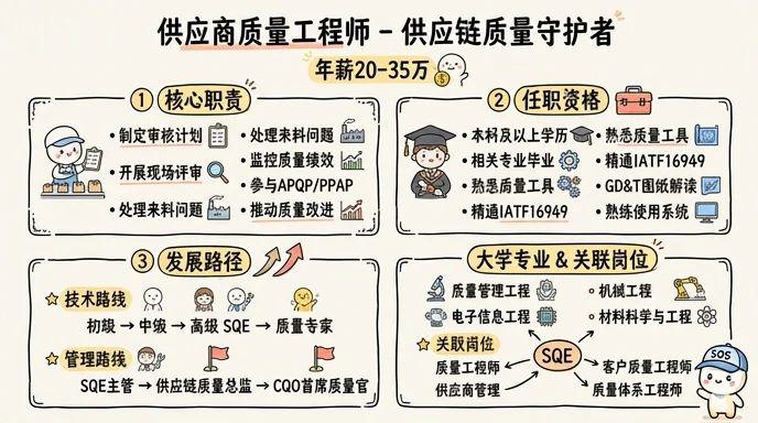 供应商质量工程师 - 供应链质量守护者，年薪20-35万的黄金岗位