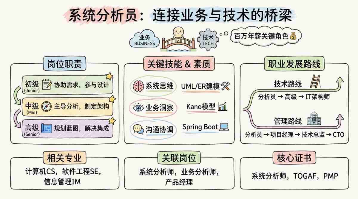 系统分析员 - 连接业务与技术的桥梁,百万年薪的关键角色