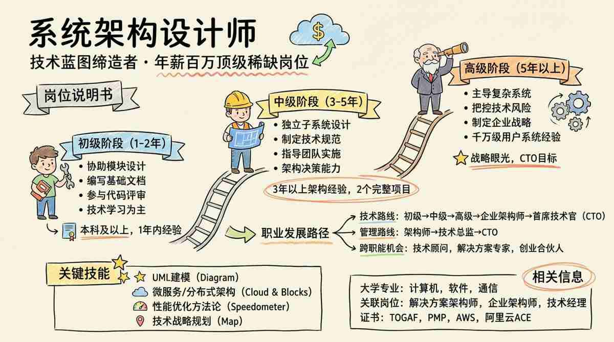 系统架构设计师 - 技术蓝图缔造者，年薪百万的顶级稀缺岗位
