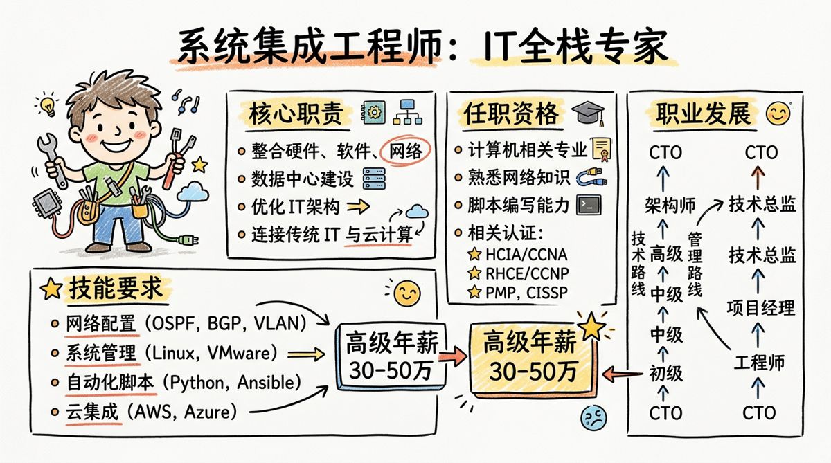 系统集成工程师 - 构建数字世界骨架的IT全栈专家