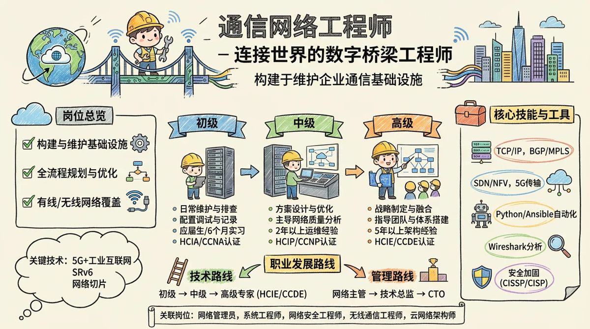通信网络工程师 - 连接世界的数字桥梁工程师