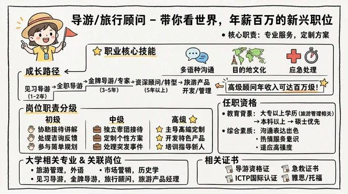 导游/旅行顾问 - 带你看世界，年薪百万的新兴职位