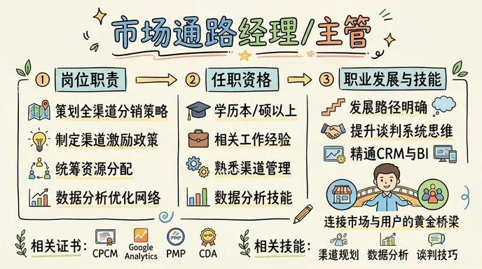 市场通路经理/主管 - 连接市场与用户的黄金桥梁，年薪30-80万的渠道操盘手