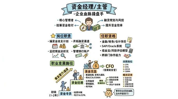 资金经理/主管 - 掌控企业血脉，年薪百万的资金操盘手