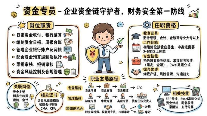 资金专员 - 企业资金链守护者，财务安全第一防线