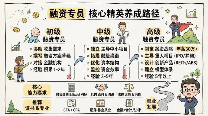 融资专员 - 资本运作核心岗，年薪30万+的金融精英养成路径