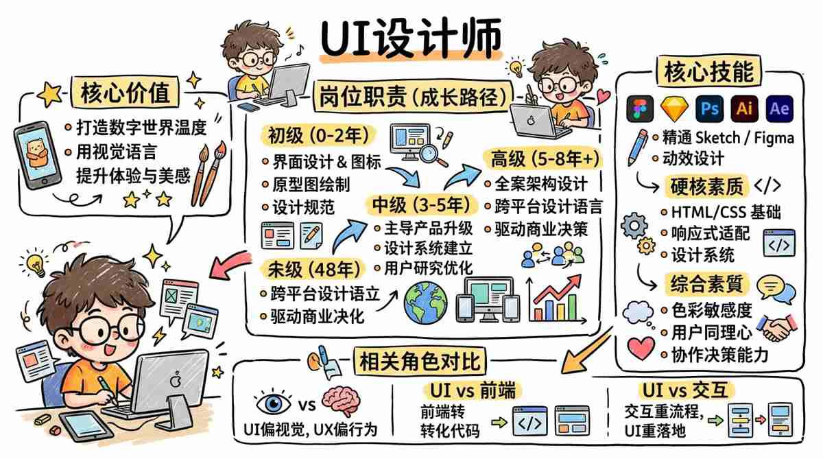 UI设计师 - 用视觉语言打造数字世界的温度与美感