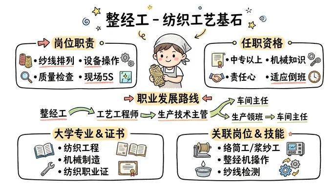 整经工 - 纺织工艺的基石工匠