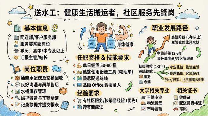 送水工 - 健康生活搬运者，社区服务先锋岗
